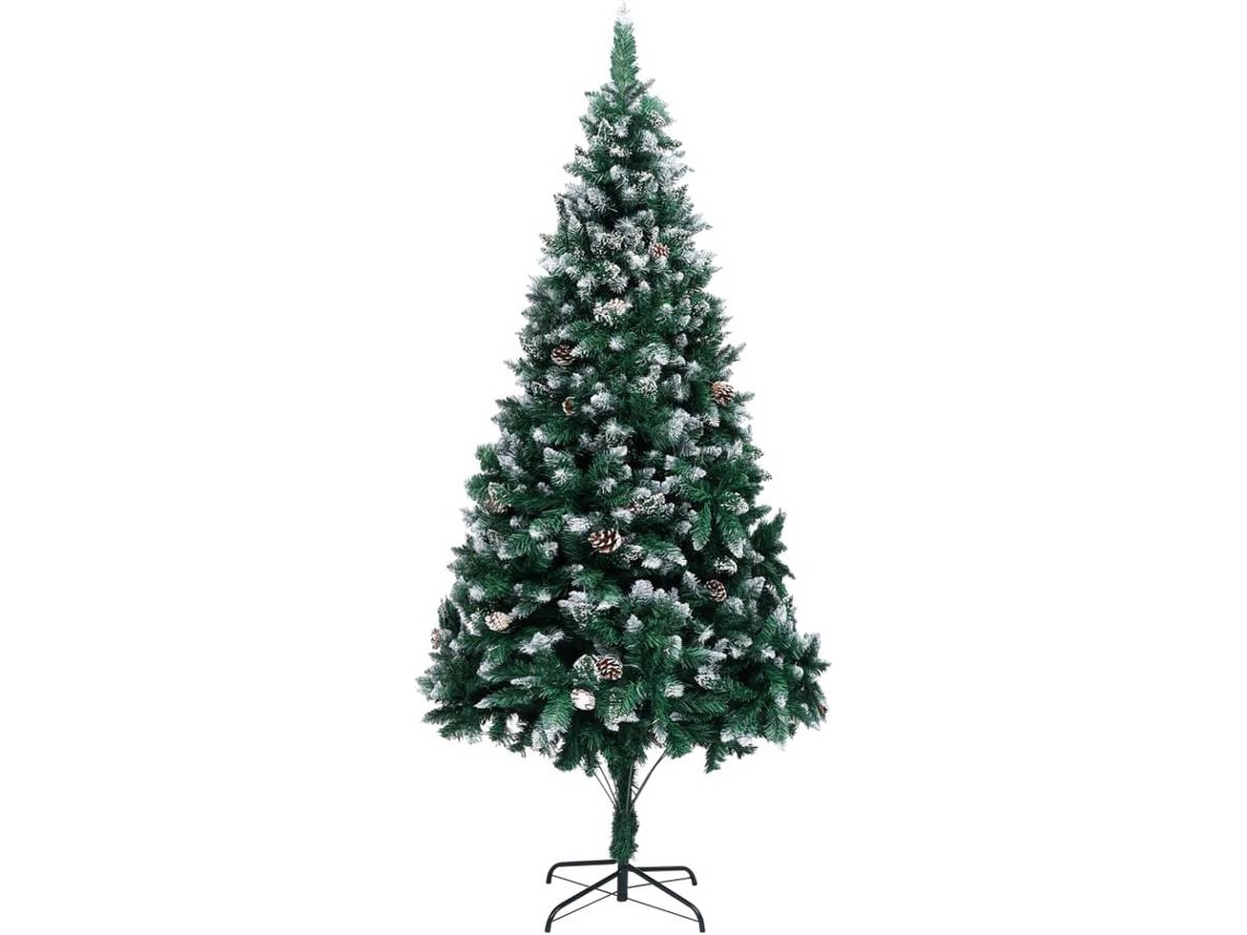 vidaXL Árvore de Natal artificial com pinhas e neve branca 240 cm | vidaXL Árvore de Natal artificial com pinhas e neve branca 240 cm |
