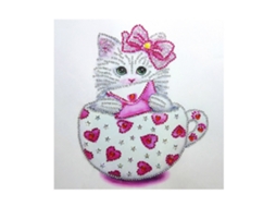 Quadro De Diamantes Infantil Feito À Mão Padrão De Gatinho