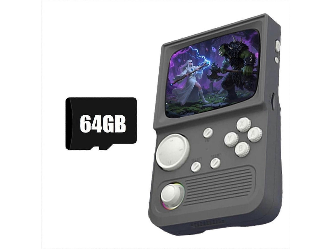 Console de Jogos Portátil Retrô R36t 64g 15000 Cinza GOKOCO