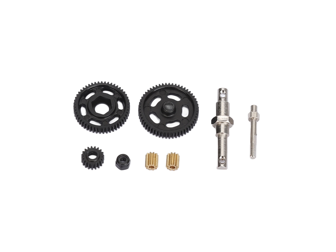 Conjunto De Engrenagens De Transmissão Rc Em Aço Resistente Para Carro Crawler Axial Scx24 1/24