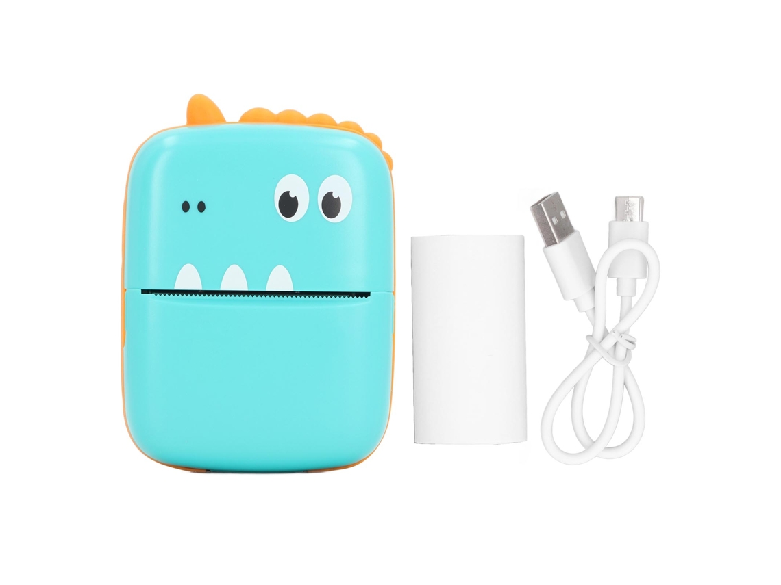 Ats impressora Térmica Portátil em Forma de Dinossauro com Conexão Bluetooth e Papel Incluído