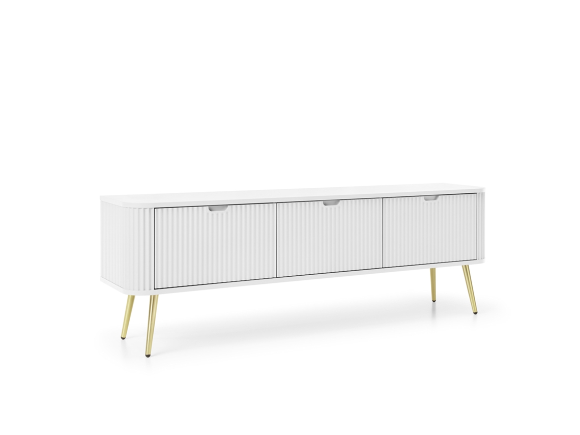 Móvel De Tv: Branco, Patas Douradas, 168 X 57 X 39 Cm 3E 3XE LIVING.COM