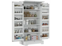 Armário de cozinha VISTA, buffet 5 níveis, portas e prateleiras ajustáveis, creme