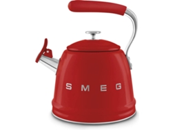 Chaleira de aço com apito SMEG WKF01RD VERMELHA (2,3 L)