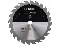 Disco de Serra Circular BOSCH Standard para Madeira Para Serras a Bateria 140x1.5/1x12.7 T24 para Serras Circulares Manuais