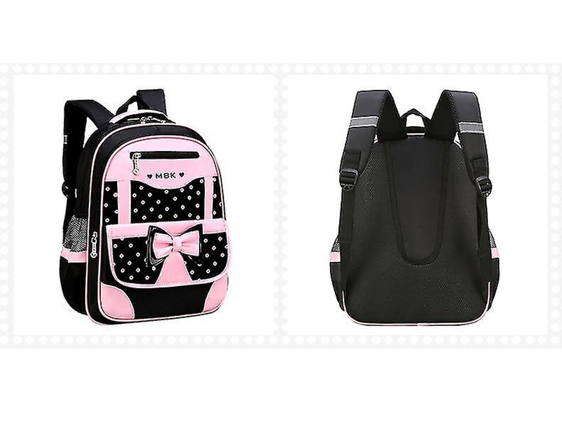Mochila Escolar Com Vários Bolsos, Grande Capacidade, Linda Mochila Escolar Com Laço Para Meninas Olysi Shop