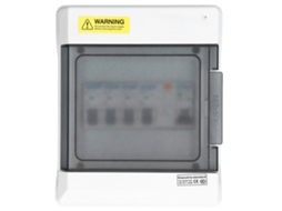 Disjuntor de Fuga Mini 4 Vias, Tablero de Fusíveis 63A 30mA RCD+4MCB, 230V