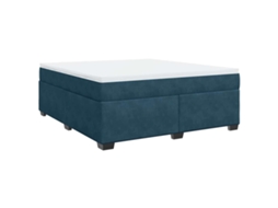 Box Spring Bed, Box Spring Beds Vidaxl Azul Veludo (180 X 200 Cm)