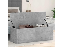 Vidaxl Caixa De Arrumação 102x35x35 Cm Derivados Madeira Cinza Cimento