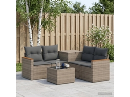 Vidaxl Conjunto De Sofás 6 Unid. Cinza E Cinza Escuro