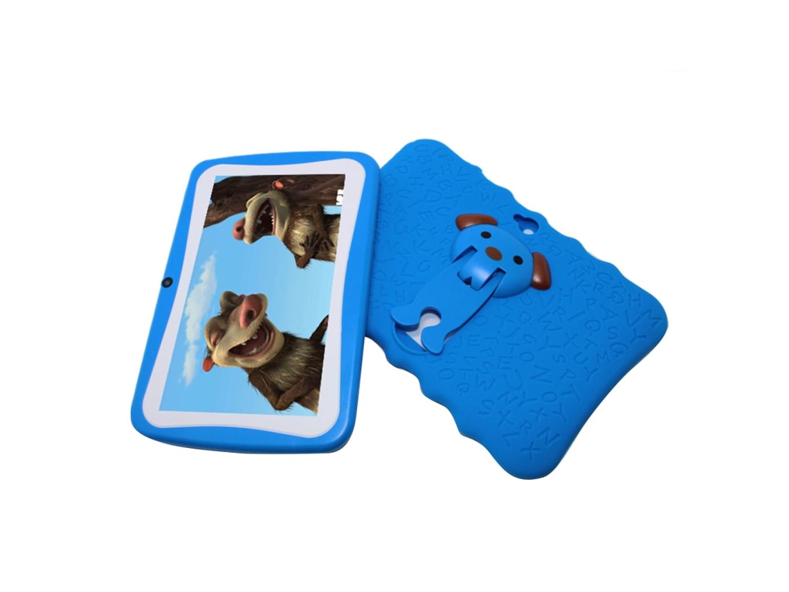 Tablet Pc Infantil 7 8Gb Quad Core Wi-Fi Pad com Estojo Protetor de Silicone À Prova Choque para Educação UISAVE