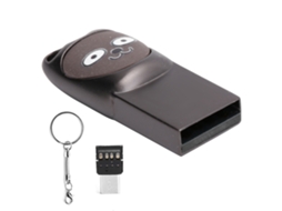 Pen Drive Usb (armazenamento De Dados, Compatível Com Celulares Type-c) Pen Drive Usb Metal Cartoon Criativo Com Sorriso Doce - Cinza Frio 64gb
