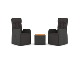 Garden Lounge Set, Garden Lounge Sets Vidaxl Preto Rattan / Vime (n/a)