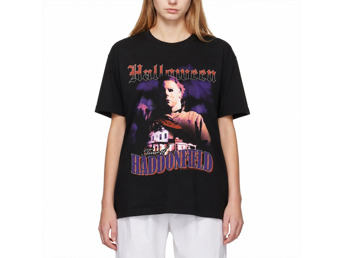 Rockinstone Halloween Terror Of Haddonfield Black T-shirt Size:xxxl