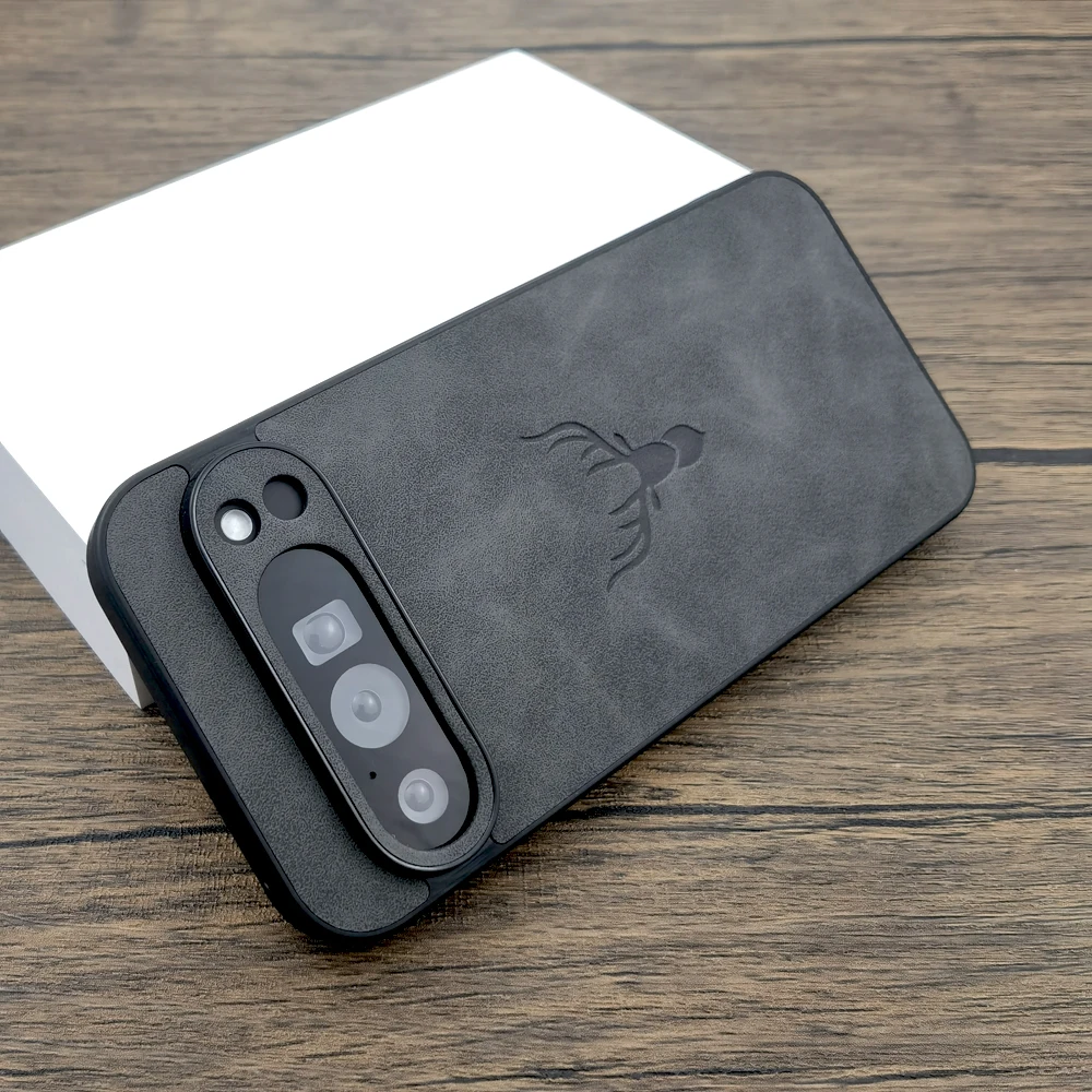 (cinza, Google Pixel 10 Pro) Capa Com Acabamento Em Couro Fosco, Cantos Com Absorção De Impacto, Material Agradável Ao Toque