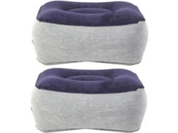 Conjunto De 2 Travesseiros Infláveis De Viagem Para Apoio De Pescoço, Que Oferecem Suporte Elevado E Fácil Para O Pescoço