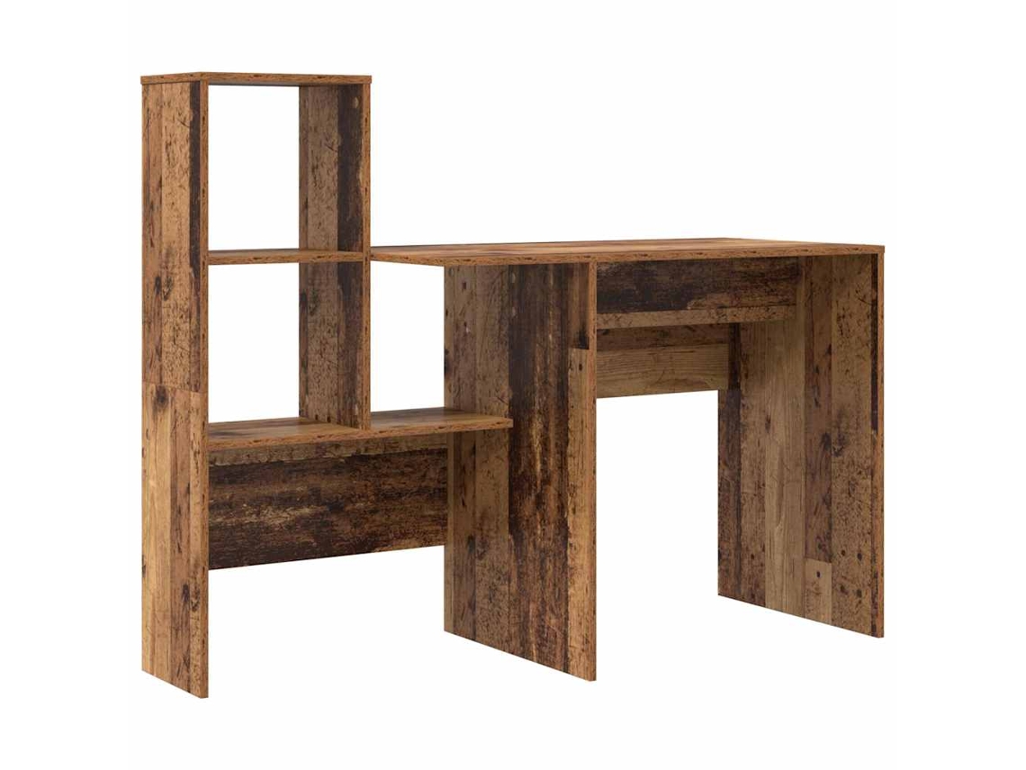 Conjunto 1 Mesa De Engenharia Vidaxl Castanho Derivados De Madeira (131,5 X 50 X 106,5 Cm)