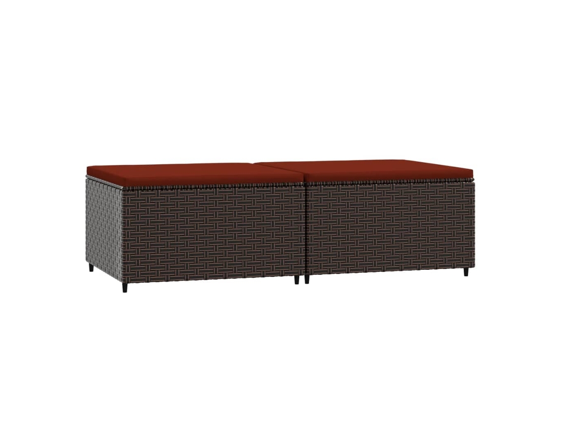 Footrest, Footrests Vidaxl Marrom Rattan / Vime (n/a)