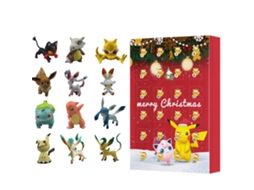 Calendário do Advento de Natal com 24 Mini Figuras de Anime Brinquedos para Crianças Meninas e Meninos com S/MARCA