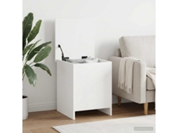 Vidaxl Baú De Armazenamento Com Armazenamento Branco 40 X 40 X 50 Cm