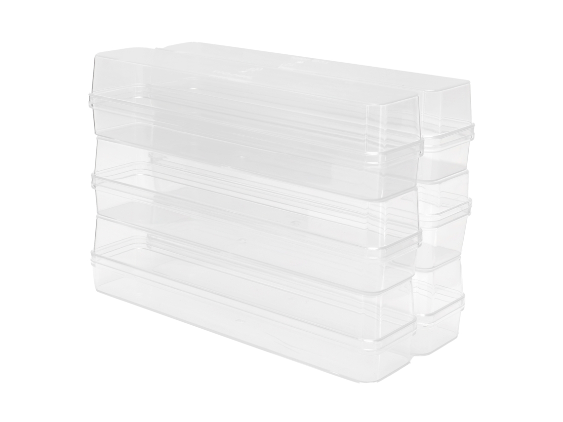 6 Caixas Transparentes de Plástico com Tampa para Presentes de Bolo, Doces e Sushi | S/MARCA