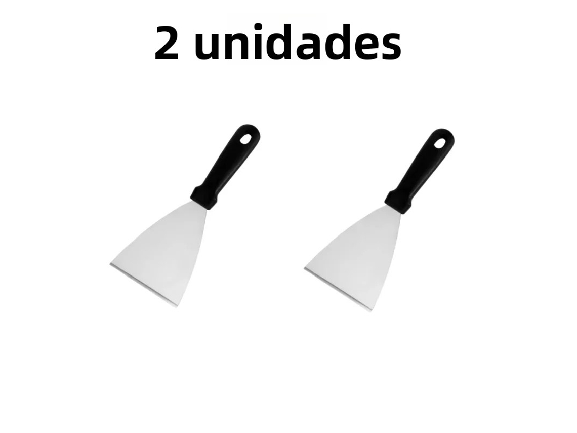 Grelha e Pá MDUG em aço inoxidável, resistentes ao calor, tipo A, 2 peças