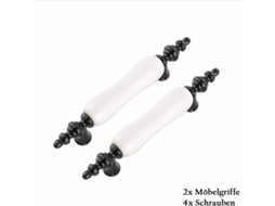 2 Puxadores autoadesivos para janelas e portas, branco BRILVIBERA