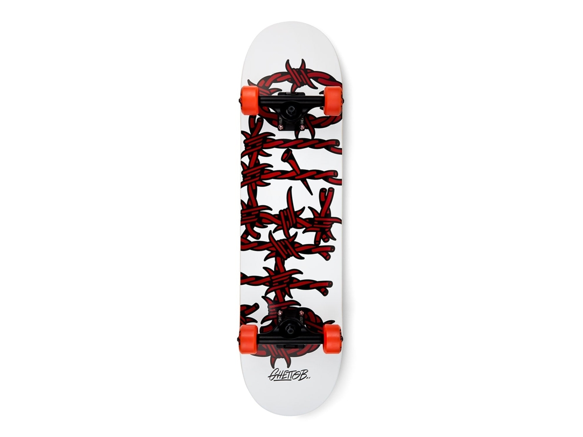 Skate Ghettoblaster para Iniciantes, Arame Farpado Vermelho, 8,0'' (8,0x31,75 cm)