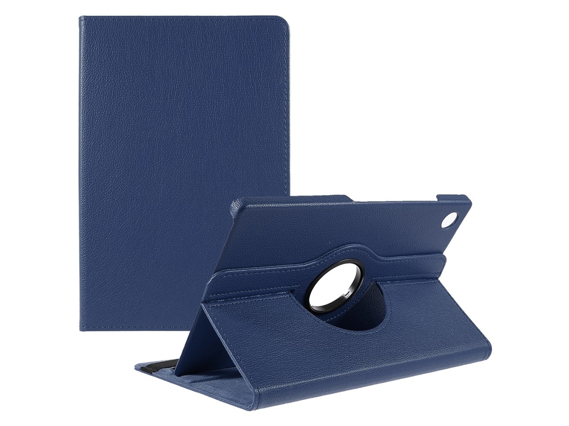 Capa Litchi 360 para Samsung Galaxy Tab A11+ - Azul Escuro