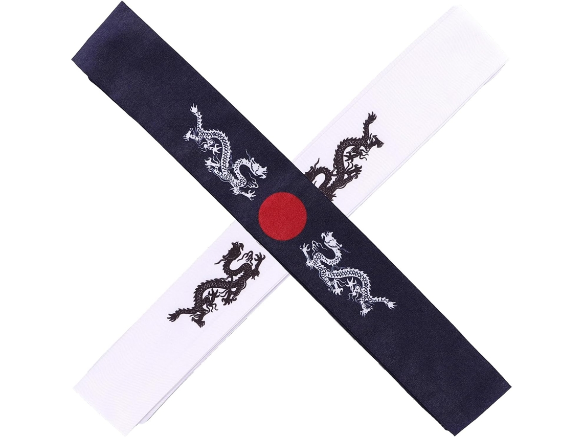 Conjunto De 2 Tiaras Estilo Samurai Japonês Em Algodão, Confortáveis E Respiráveis.