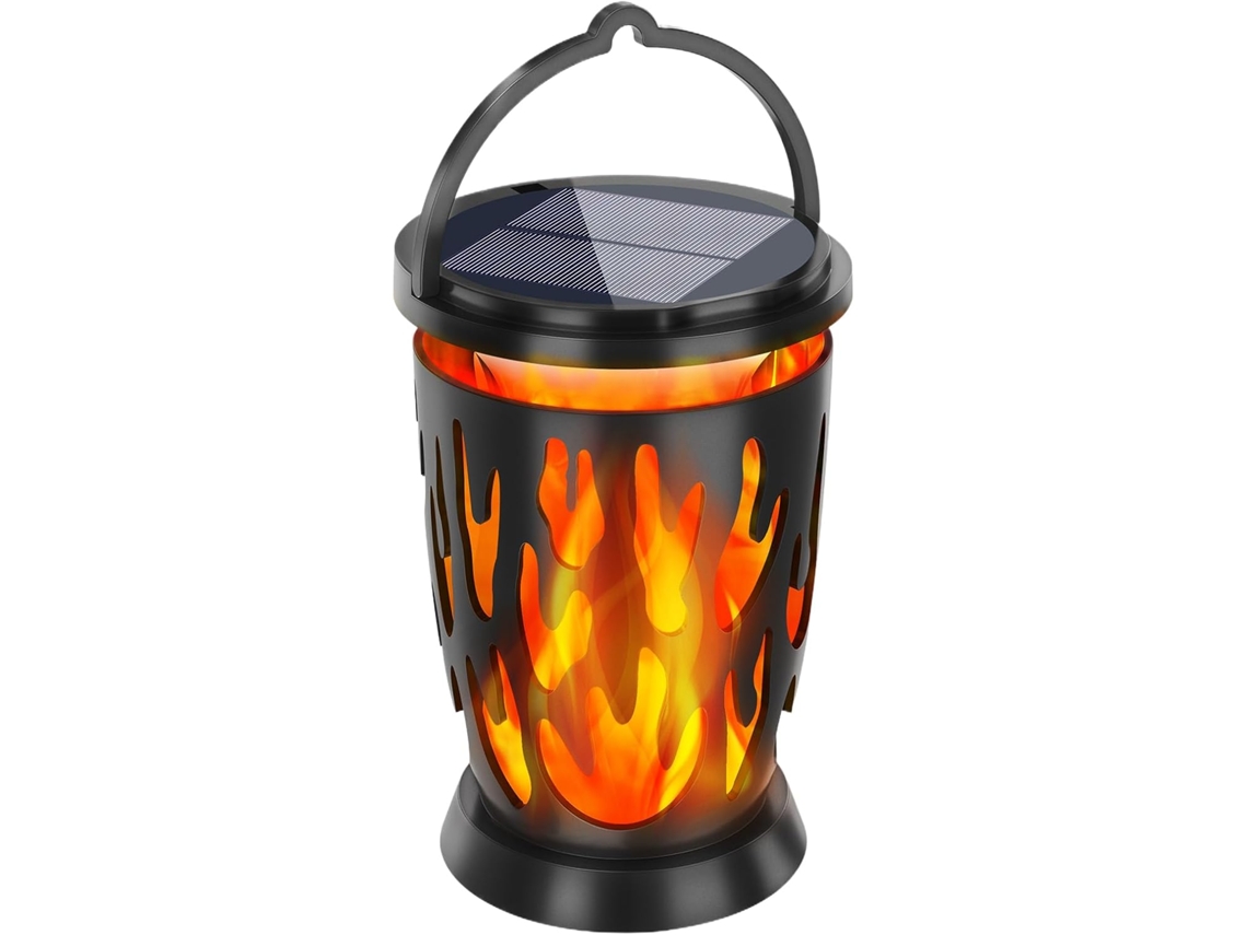 Lanterna Solar Com Efeito De Chama Para Jardim Luminária Decorativa Para Pátio, Entrada De Garagem Gokoco