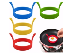 4 Moldes de Omelete Nova Line de Silicone Antiaderente com Alças | S/MARCA