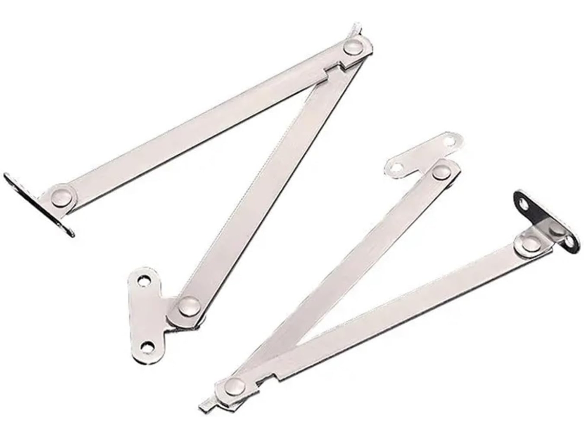 Conjunto De 6 Dobradiças Giratórias Aço Inoxidável Para Suporte Da Tampa Dobrável Com Amortecimento