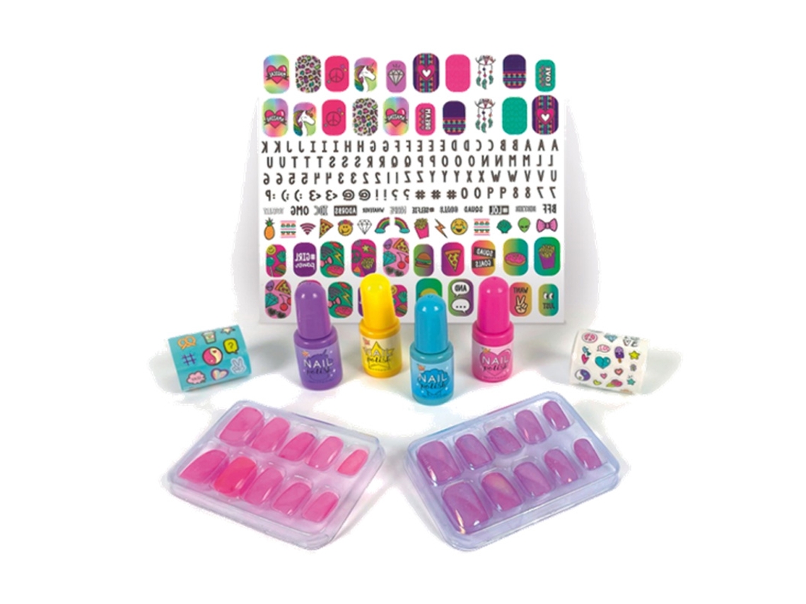 Clementoni - Conjunto de unhas brilhantes Crazy Chic no escuro ㅤ, Spa &  Beauty