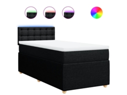 Box Spring Bed, Box Spring Beds Vidaxl Preto Tecido (90 X 200 Cm)