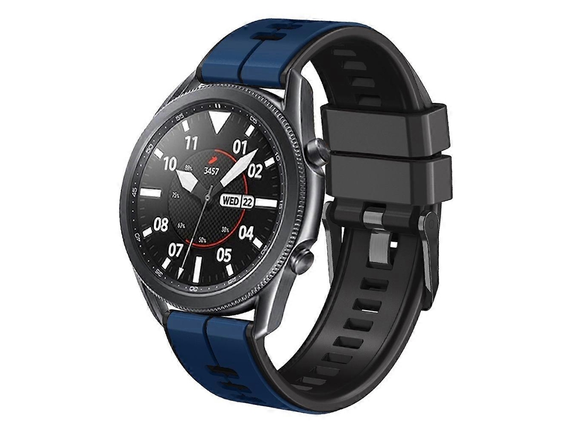 Pulseira Universal De Silicone Bicolor Com Linhas Verticais