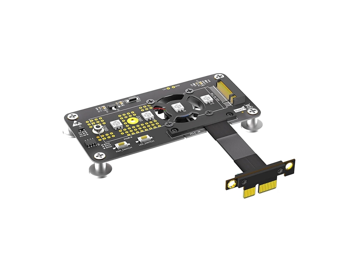 Cabo Extensor Conversor Pcie 3.0 1x Para Mkey Com Ventoinha