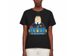 Rockinstone Airplane Movie Otto Black Adult T-shirt Size:s