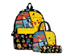 Conjunto De Mochila De Estudante De Três Peças Pokemon*