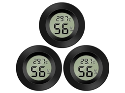 Termômetro Higrômetro Digital Mini Lcd, Medidor De Temperatura E Umidade Portátil, Faixa -50~70°c 20%~99%ur, Pacote De 3