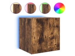 Móvel de Parede com Luzes Led MAISON EXCLUSIVE Carvalho Fumado (40,5x35x40 cm)