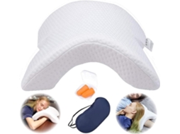 Lurelia Travesseiro Com Orifício Para Orelha, Espuma Viscoelástica, Ergonómico, Para Dormir De Lado