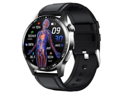 Relógio inteligente Bestvite com monitoramento de estresse, ECG, glicemia, ácido úrico, chamadas Bluetooth, função SOS e modos esportivos