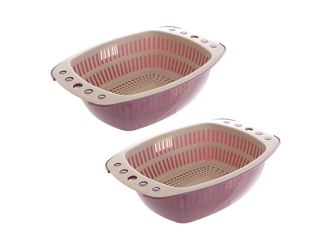 2pcs Cesta De Drenagem De Camada Dupla