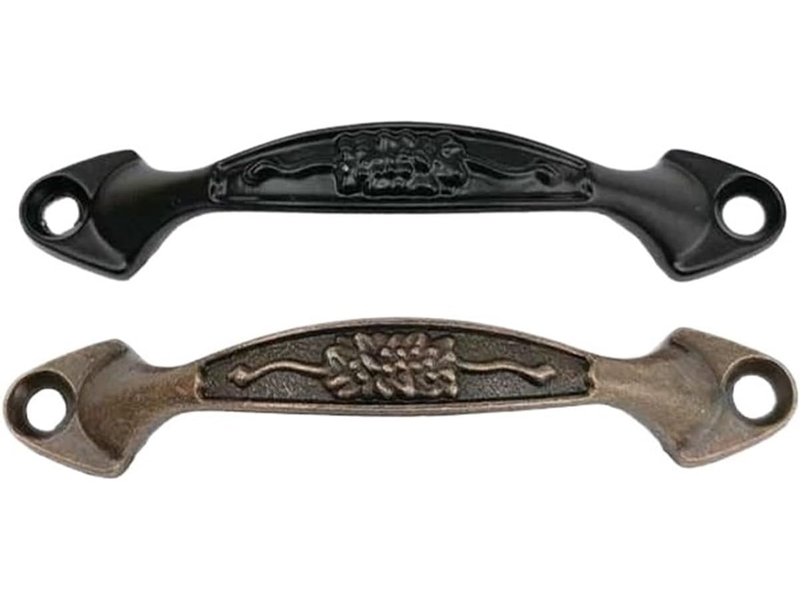 1-puxador Vintage Moderno Para Gaveta, Armário Ou Porta, Em Liga Metálica, Preto, Simples 96mm Preto