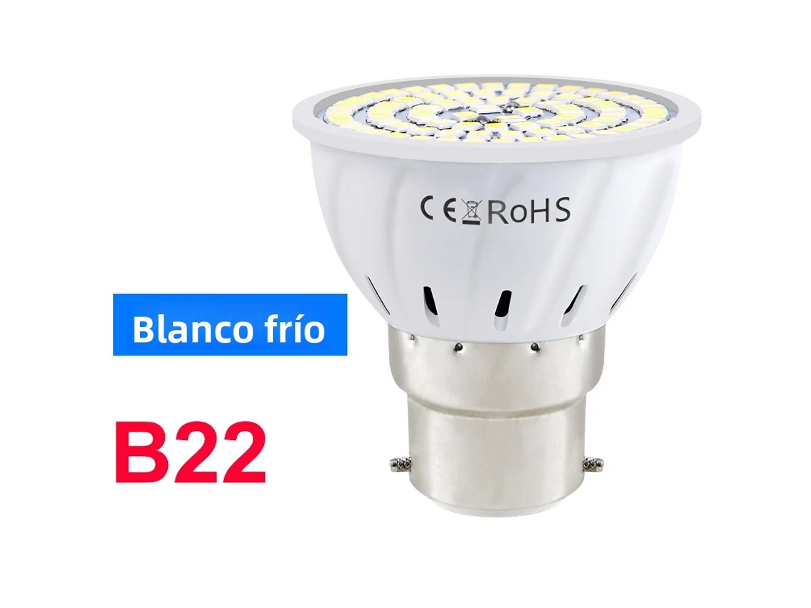 Lâmpada De Teto Led De 220v Com 60 Leds Brancos Frios (b22), Econômica.