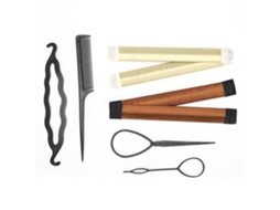 2026 kit de Ferramentas para Penteados Diy 6pcs: Tranças, Estilo e Acessórios para Cabeleireiros