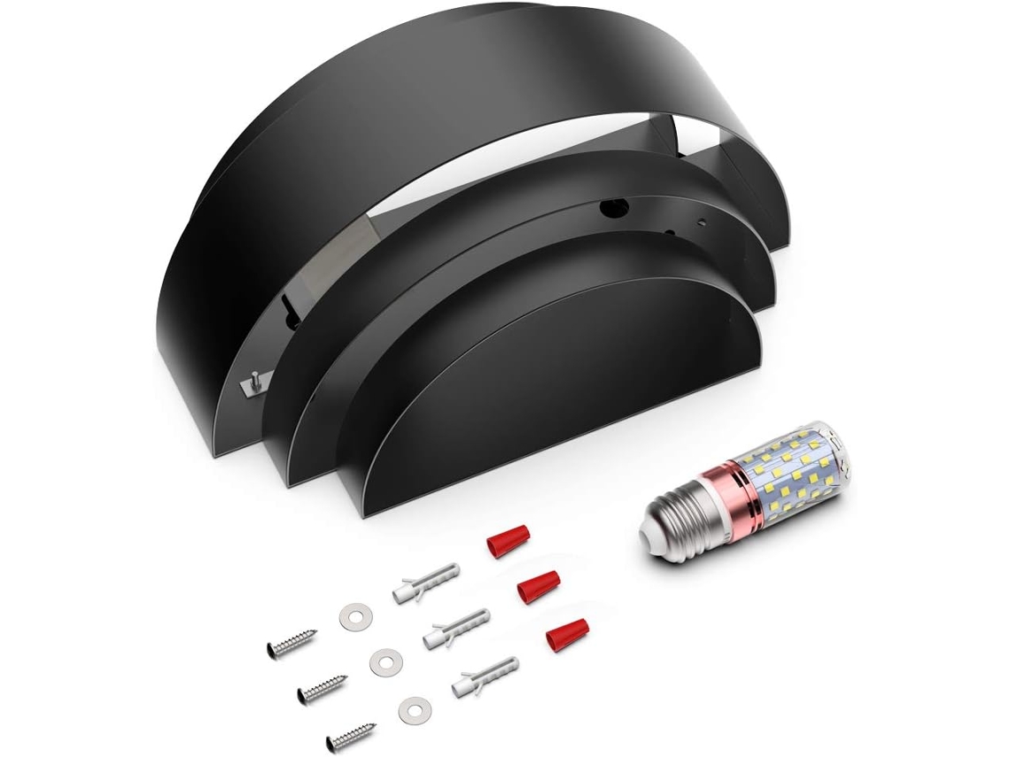 Luminária Elegante De Metal Preto Para Ambientes Internos E Externos, À Prova De Vento, Chuva, Poeira E Fácil Instalação Para Banheiro E Local De Trab