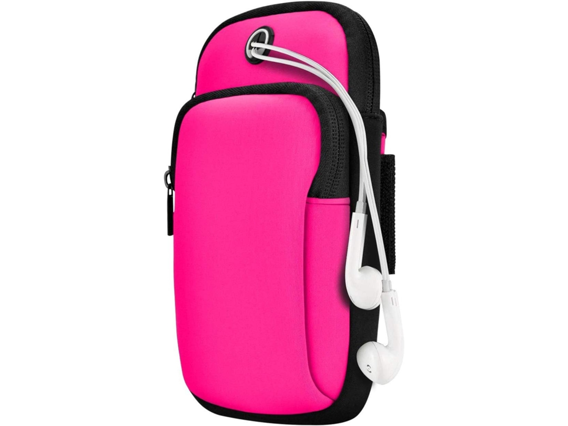 Suporte Para Celular De Braço Para Corrida Feminina, Pulseira Fitness (inclui Apenas A Pulseira, corrente De Ferro Vermelho Rosado)_max