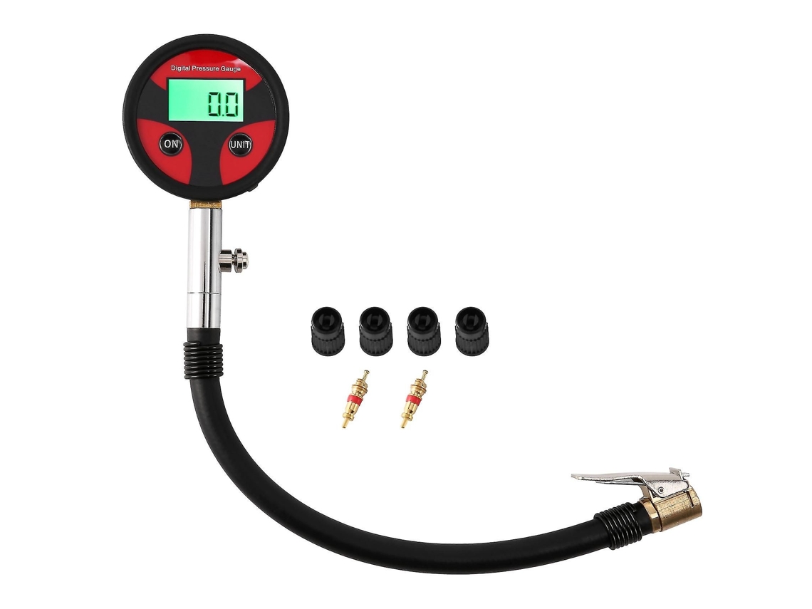 Medidor De Pressão De Pneus Digital Com Display, Braçadeira Rápida E Alta Precisão.